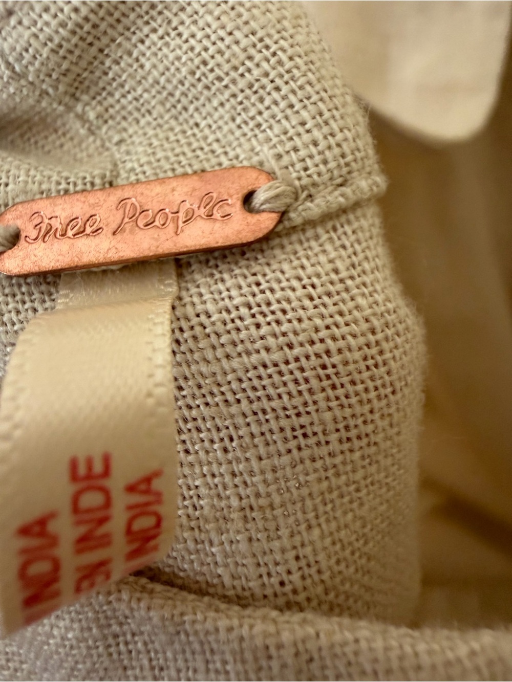 Free People Sleeveless Cream Linen Shift Dress - Picture 9 of 12